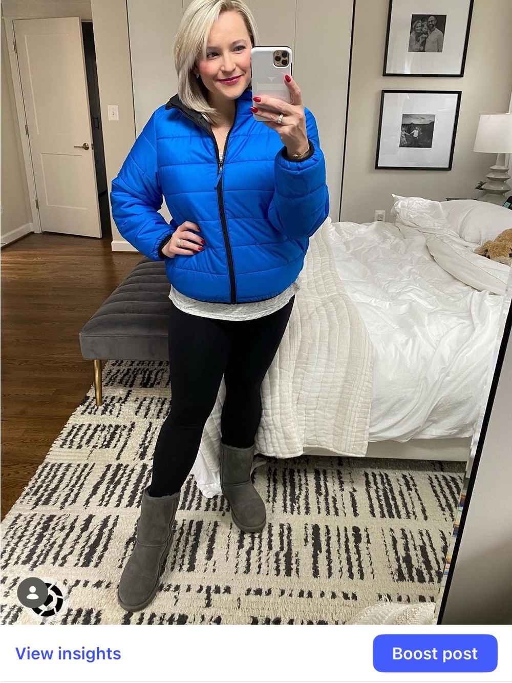 EUC Women’s Puffer Jacket - Wild Fable Target - Sapphire Blue